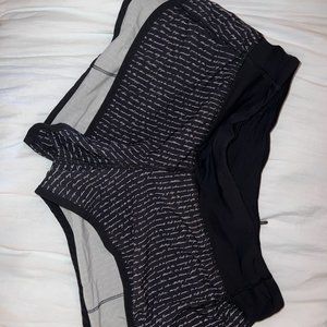 Lululemon Black Writing Running Shorts
